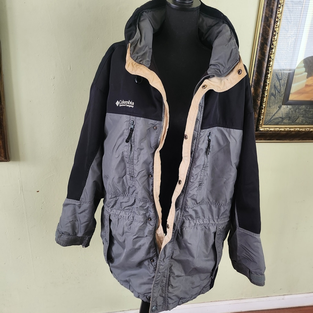 Columbia Men’s Black Gray Performance Outdoor Jacket Size XL